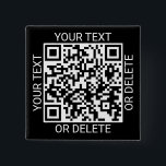 あなたのQRコードをアップロード、またはモダンなウェブサイトでスキャンして支払う 缶バッジ<br><div class="desc">カスタマイズ可能なQRコードの四角いボタンをウェブサイトや支払いアプリと共有。 このテンプレートの文言は簡単に追加・削除でき、画像はQRコード、ロゴ、または写真に置き換えることができます。色とフォントスタイルも、Zazzleのデザインツールを使用して簡単に変更できます。 ビジネスウェブサイトを潜在的な顧客に宣伝したり、非接触のモバイル決済アプリで迅速に支払いを行うためのスキャンを提供します。 結婚式の前夜祭や独身最後の夜のゲストは、携帯電話のデジタルウォレットで新婦や新郎に飲み物を買うことができます。 スキャン可能なコードにより、クライアントが会社のウェブサイトをオンラインで簡単に見つけ、インターネットマーケティングやソーシャルメディアのネットワーキングと接続することができます。 基本的な白黒デザインは、モダンなミニマルなタイポグラフィーとあなたのQRコード、ロゴ、または写真を特徴としています。 少量から大量まで、独自の広告目標に合わせてご利用いただけます。これらのボタンは、会議や展示会でのプロモーションアイテムとして最適です。 汎用的なレイアウトは、友人と楽しくつながる方法を探している個人から、ビジネスを宣伝したい起業家や企業のプロフェッショナルまで、誰にでも適しています。</div>