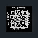 あなたのQRコードをアップロード、モダンなウェブサイト、またはスキャンして支払う 缶バッジ<br><div class="desc">カスタマイズ可能なQRコードの四角いボタンをウェブサイトや支払いアプリと共有。 このテンプレートの文言は簡単に追加・削除でき、画像はQRコード、ロゴ、または写真に置き換えることができます。色とフォントスタイルも、Zazzleのデザインツールを使用して簡単に変更できます。 ビジネスウェブサイトを潜在的な顧客に宣伝したり、非接触のモバイル決済アプリで迅速に支払いを行うためのスキャンを提供します。 結婚式の前夜祭や独身最後の夜のゲストは、携帯電話のデジタルウォレットで新婦や新郎に飲み物を買うことができます。 スキャン可能なコードにより、クライアントが会社のウェブサイトをオンラインで簡単に見つけ、インターネットマーケティングやソーシャルメディアのネットワーキングと接続することができます。 基本的な白黒デザインは、モダンなミニマルなタイポグラフィーとあなたのQRコード、ロゴ、または写真を特徴としています。 少量から大量まで、独自の広告目標に合わせてご利用いただけます。これらのボタンは、会議や展示会でのプロモーションアイテムとして最適です。 汎用的なレイアウトは、友人と楽しくつながる方法を探している個人から、ビジネスを宣伝したい起業家や企業のプロフェッショナルまで、誰にでも適しています。</div>