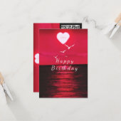 あなたのQRコードウィッシュ誕生日カードシーサンセットラブ カード (正面/裏面インサイチュ)