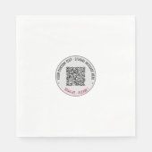 あなたのQRコードカスタムテキストとカラーパーティーナプキン スタンダードランチョンナプキン (正面)