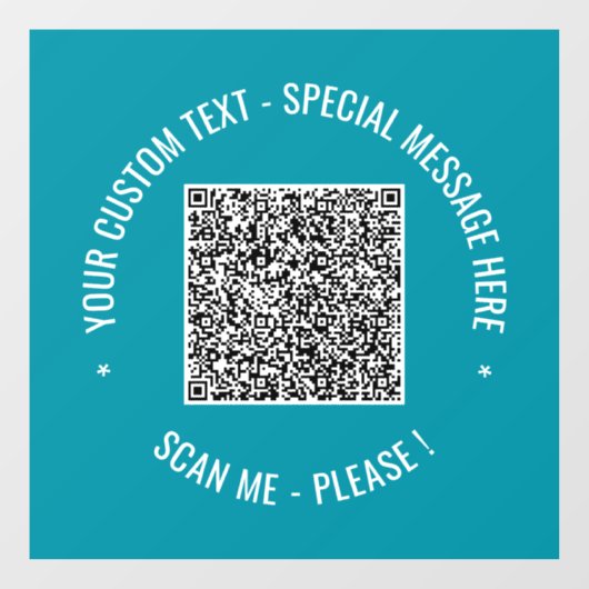 あなたのQRコードカスタムテキストとカラー ウィンドウステッカー ウィンドウサイン (シート)