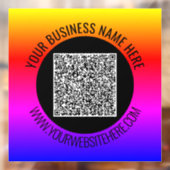 あなたのQRコードカスタムテキストウィンドウクリングテンプレート ウィンドウサイン (シート2)