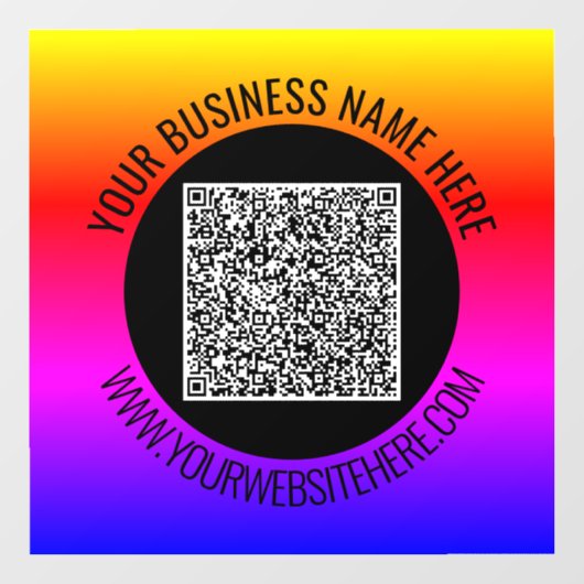 あなたのQRコードカスタムテキストウィンドウクリングテンプレート ウィンドウサイン (シート)