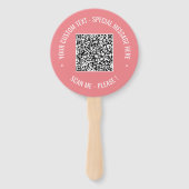 あなたのQRコードカスタム文字ハンドファン選択カラー ハンドファン (正面)