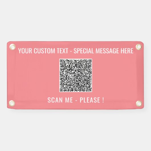 あなたのQRコードスキャン情報カスタムテキストカラーバナー 横断幕 (横)