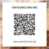 あなたのQRコードテキストビジネスプロモーションウィンドウクリング ウィンドウサイン (シート2)