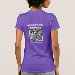 あなたのQRコード名ウェブサイトビジネスTシャツの例 Tシャツ