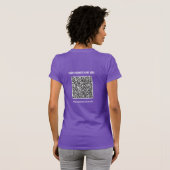 あなたのQRコード名ウェブサイトビジネスTシャツの例 Tシャツ (裏面フル)