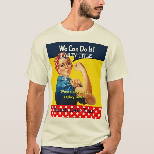 あなたのRosieパーティーT型のパーソナライズ Tシャツ (正面)