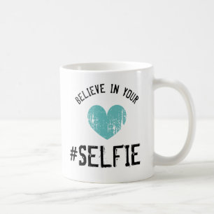 あなたのSELFIEのhashtagのおもしろいなコーヒー・マグで信じて下さい コーヒーマグカップ