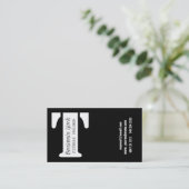 あなたのTの超モダンで大きいグランデ手紙のロゴを交差させて下さい 名刺 (スタンド正面)