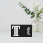 あなたのTの超モダンで大きいグランデ手紙のロゴを交差させて下さい 名刺 (スタンド正面)