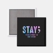 あなたのTeeストーリーは予防滞在の上で自殺ではない マグネット (正面/裏面)