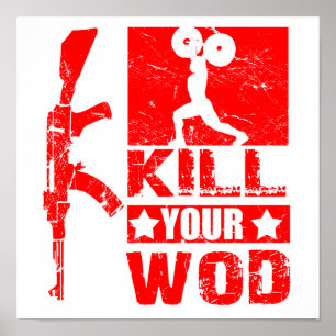 あなたのWODを殺す – AK47 "エリートフィットネス"ポスター ポスター