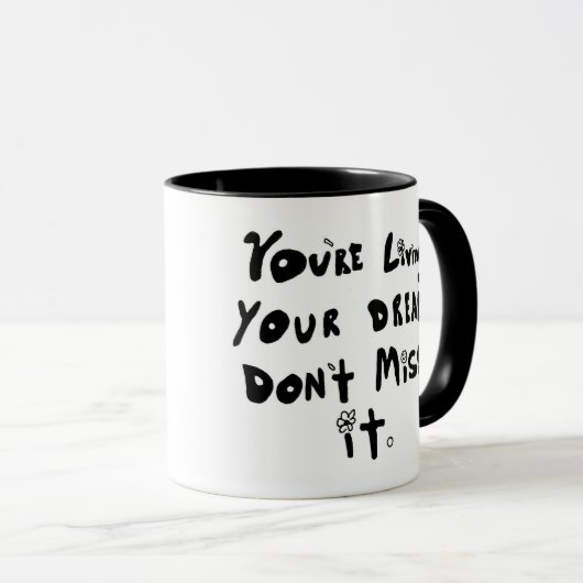 あなたはあなたの夢を生きる。やめ恋しく思ろ。ナマステ。 マグカップ (正面右)