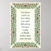 あなたはあなたは愛で知っているときに眠ることができない秋 ポスター (正面)