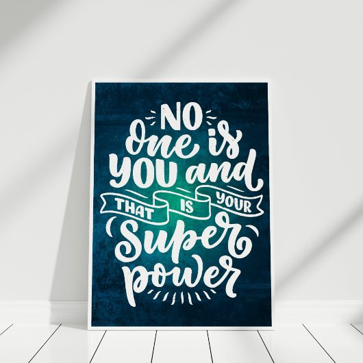 あなたはあなた Motivational Quote Wall Art ポスター