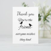 あなたはありがとう友達みんなの願い引用文 サンキューカード (スタンド正面)