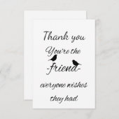 あなたはありがとう友達みんなの願い引用文 サンキューカード (正面/裏面)