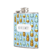 あなたはいい!可愛いハニーベアボトル柄 フラスク (左)