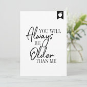 あなたはいつだって私より1年先に生まれてる誕生日カード カード (スタンド正面)