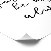 あなたはいつまでも私の白黒の文字 フォトプリント            (角)