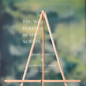 あなたはいつまでも私の結婚歓迎のサイン アクリルサイン (ニュートラル)