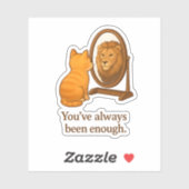 「あなたはいつも十分だった」ダイカットのビニールのシール シール (シート)