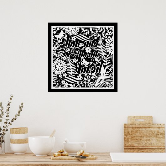 あなたはいつも愛される紙カットスタイルポスター ポスター (キッチン)