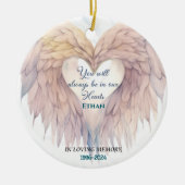 あなたはいつも私たちのハートにいる セラミックオーナメント (正面)