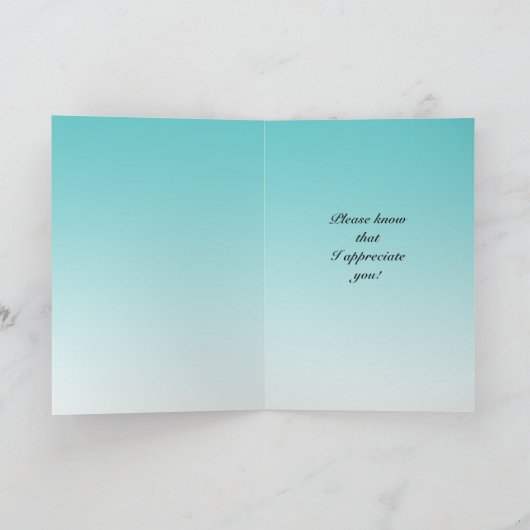 あなたはいつも私のためにそこに居てくれてありがとう カード (内部)