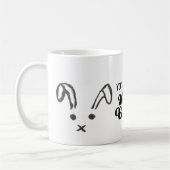 あなたはいつも私のハニーバニー引用文ピンクフローラ コーヒーマグカップ (左)