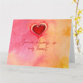 あなたはいつも私のハートで カード (黄色い花)