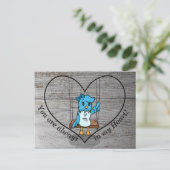 あなたはいつも私のハートの青い鳥 ポストカード (スタンド正面)