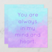 あなたはいつも私の心とハートパステルカード (正面/裏面)