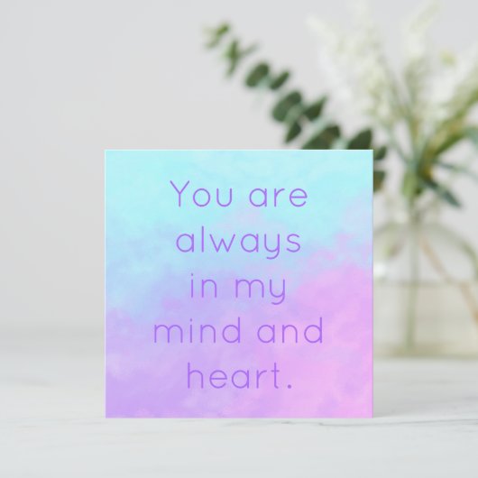 あなたはいつも私の心とハートパステルカード (スタンド正面)