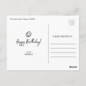 あなたはいつも私の誕生日葉書より年上になる ポストカード (裏面)