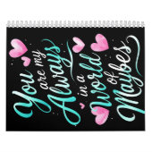 あなたはいつも私の" – ロマンチックな引用文 カレンダー (カバー)