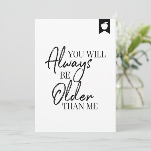 あなたはいつも私より年上の誕生日 カード (スタンド正面)