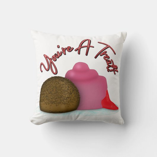 あなたはおごり一杯のストロベリーバレンタインデー クッション (正面)