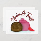 あなたはおごり一杯のストロベリーバレンタインデー ポストカード (正面/裏面)