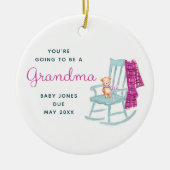 あなたはおばあちゃんになるパーソナライズされた セラミックオーナメント (正面)