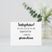 あなたはおばあちゃんのベビーシッターになる驚き ポストカード (スタンド正面)