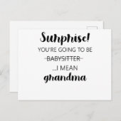 あなたはおばあちゃんのベビーシッターになる驚き ポストカード (正面/裏面)