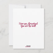 あなたはおばあちゃんは皆が引用文を望む シーズンカード (裏面)