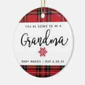 あなたはおばあちゃん妊娠のお知らせ セラミックオーナメント (左)