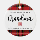 あなたはおばあちゃん妊娠のお知らせ セラミックオーナメント (裏面)
