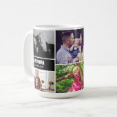 あなたはおばあちゃん最高のラブフォトグリッド付き コーヒーマグカップ (正面左)