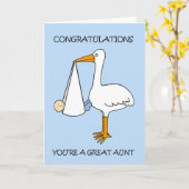 あなたはおばさん素晴らしに男の赤ちゃんおめでとう カード (黄色い花)