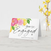 あなたはおめで婚約したとう カード (黄色い花)